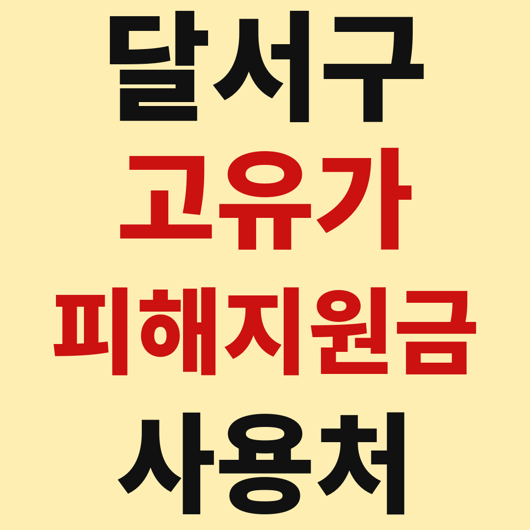 대구 달서구 고유가 피해 민생지원금 사용처 가맹점 매장 조회 방법