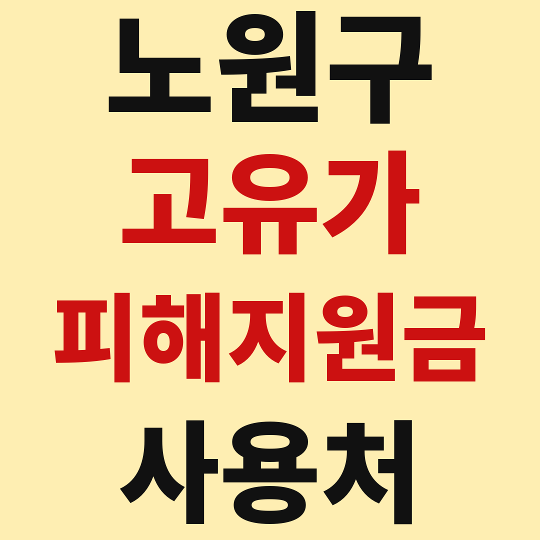 노원구 고유가 피해 민생지원금 사용처 가맹점 매장 조회 방법