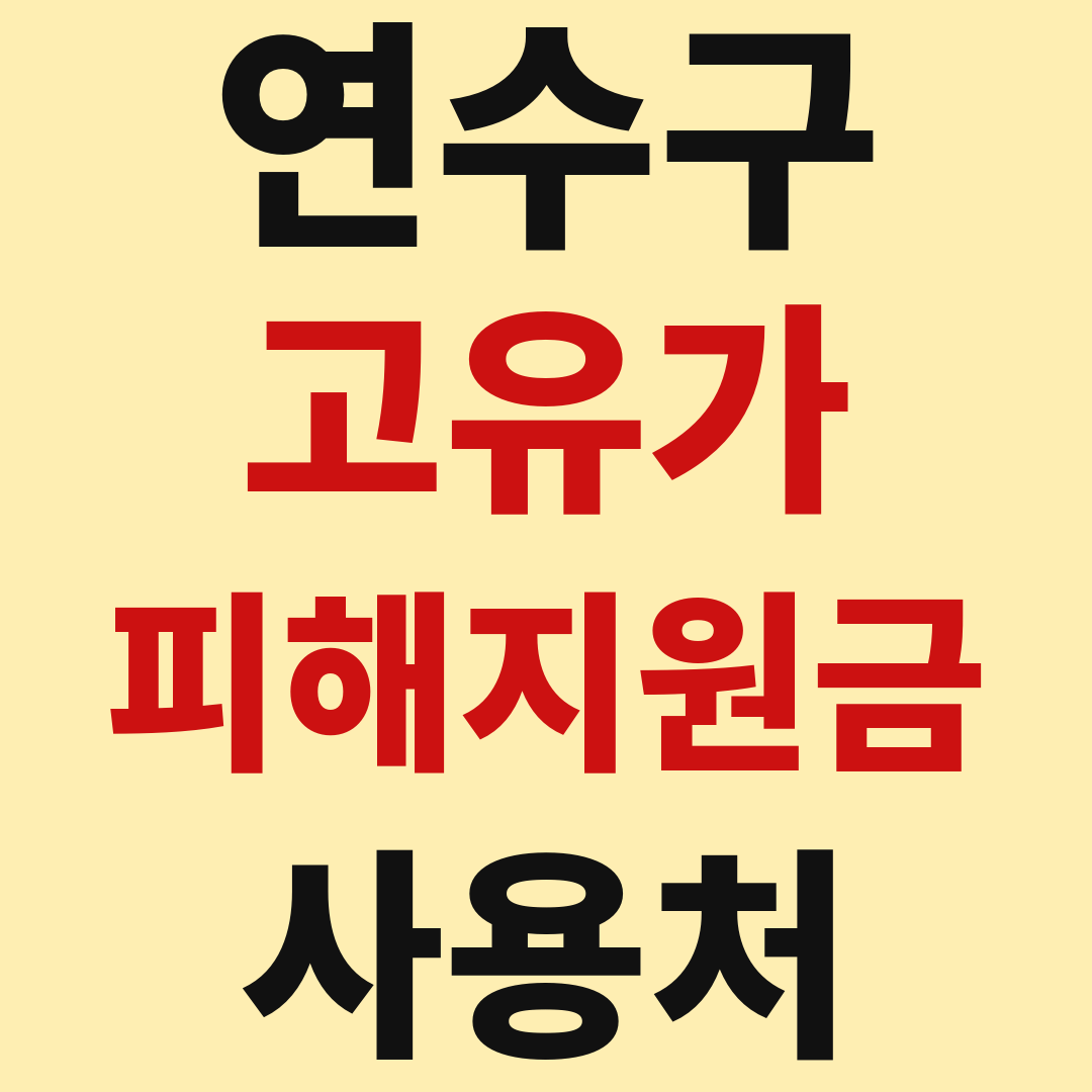 인천 연수구 고유가 피해 민생지원금 사용처 가맹점 매장 조회 방법