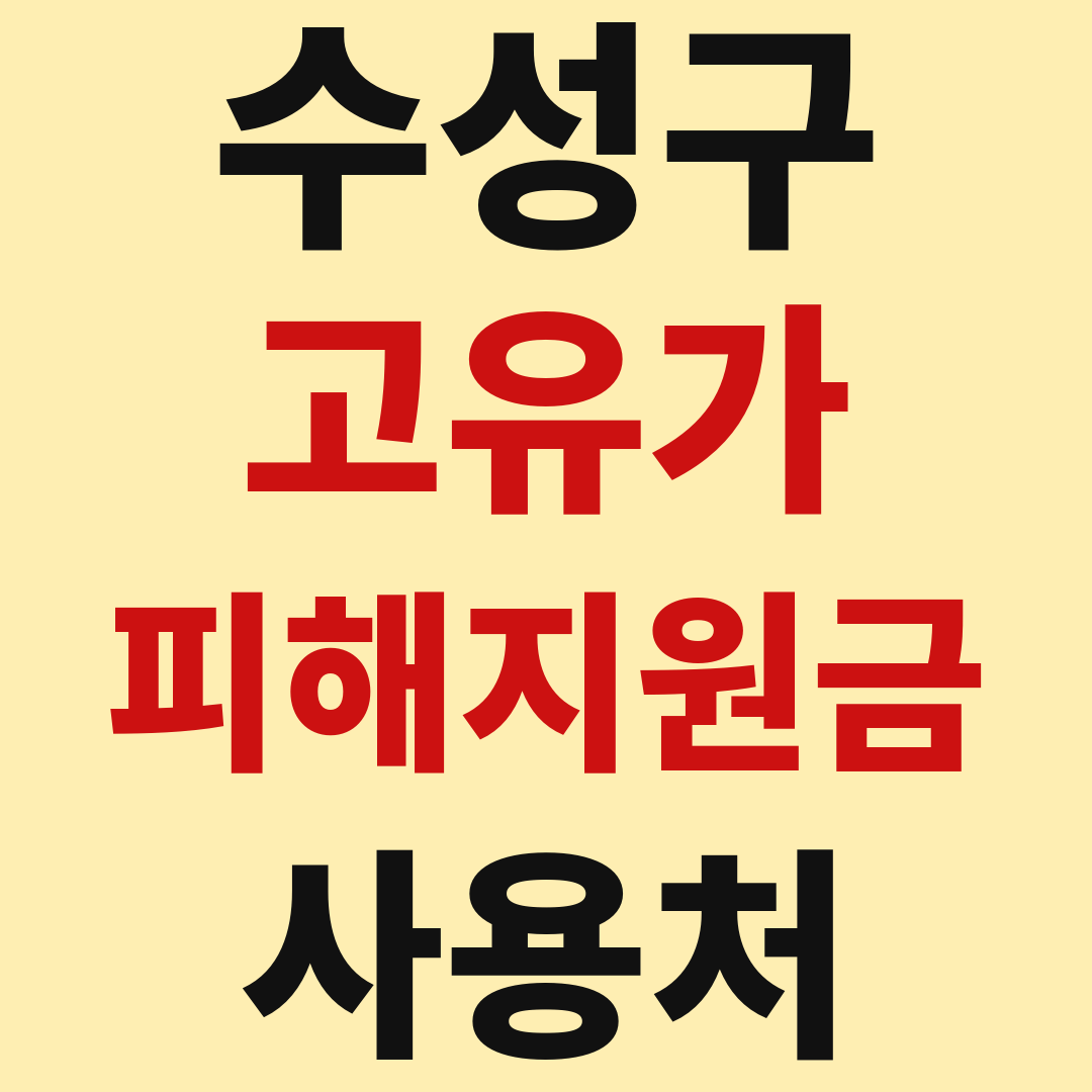 수성구 고유가 피해 민생지원금 사용처 가맹점 매장 조회 방법