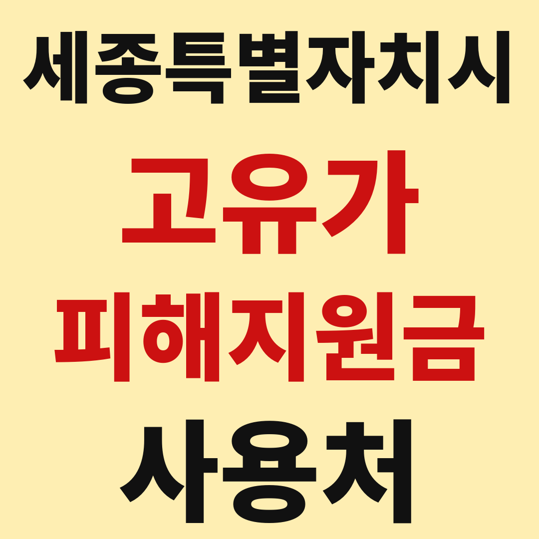 세종시 고유가 피해 민생지원금 사용처 가맹점 매장 조회 방법
