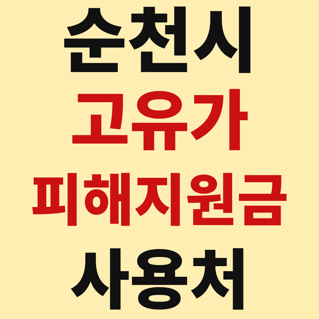 순천시 고유가 피해 민생지원금 사용처 가맹점 매장 조회 방법