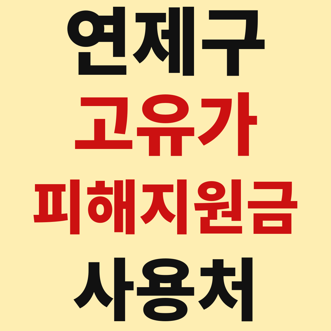연제구 고유가 피해 민생지원금 사용처 가맹점 매장 조회 방법