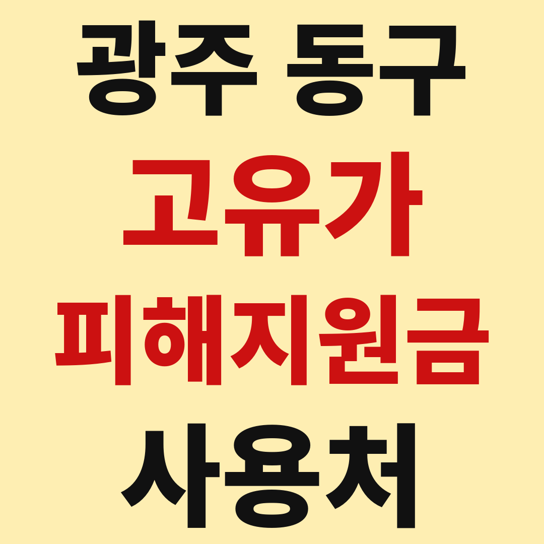 광주 동구 고유가 피해 민생지원금 사용처 가맹점 매장 조회 방법