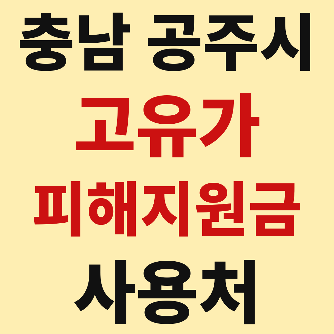 공주시 고유가 피해 민생지원금 사용처 가맹점 매장 조회 방법