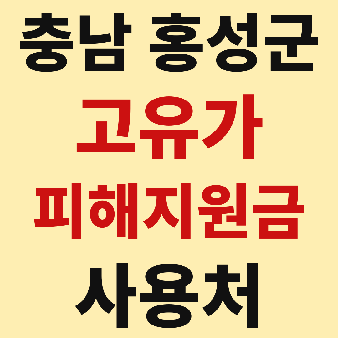 홍성군 고유가 피해 민생지원금 사용처 가맹점 매장 조회 방법